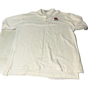 Vintage Dale Earnhardt Jr White Polo Shirt Men's 3XL Chase Authentics NASCAR‎